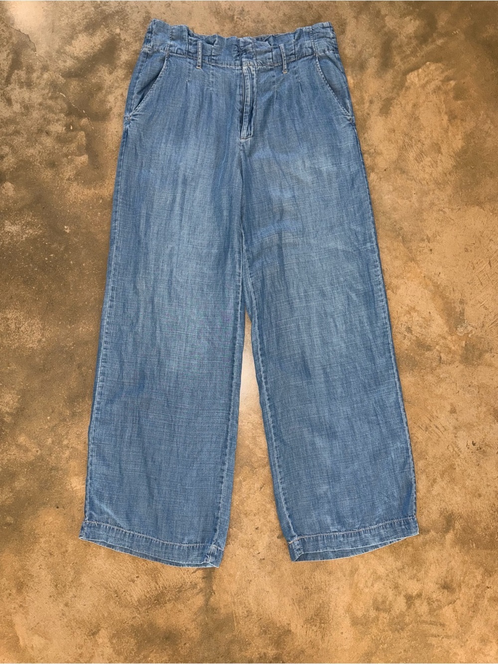 Rocks & Indigo 100% Tencel Wide Leg Denim Pants Blue Size 8 Size 28 Lightweight